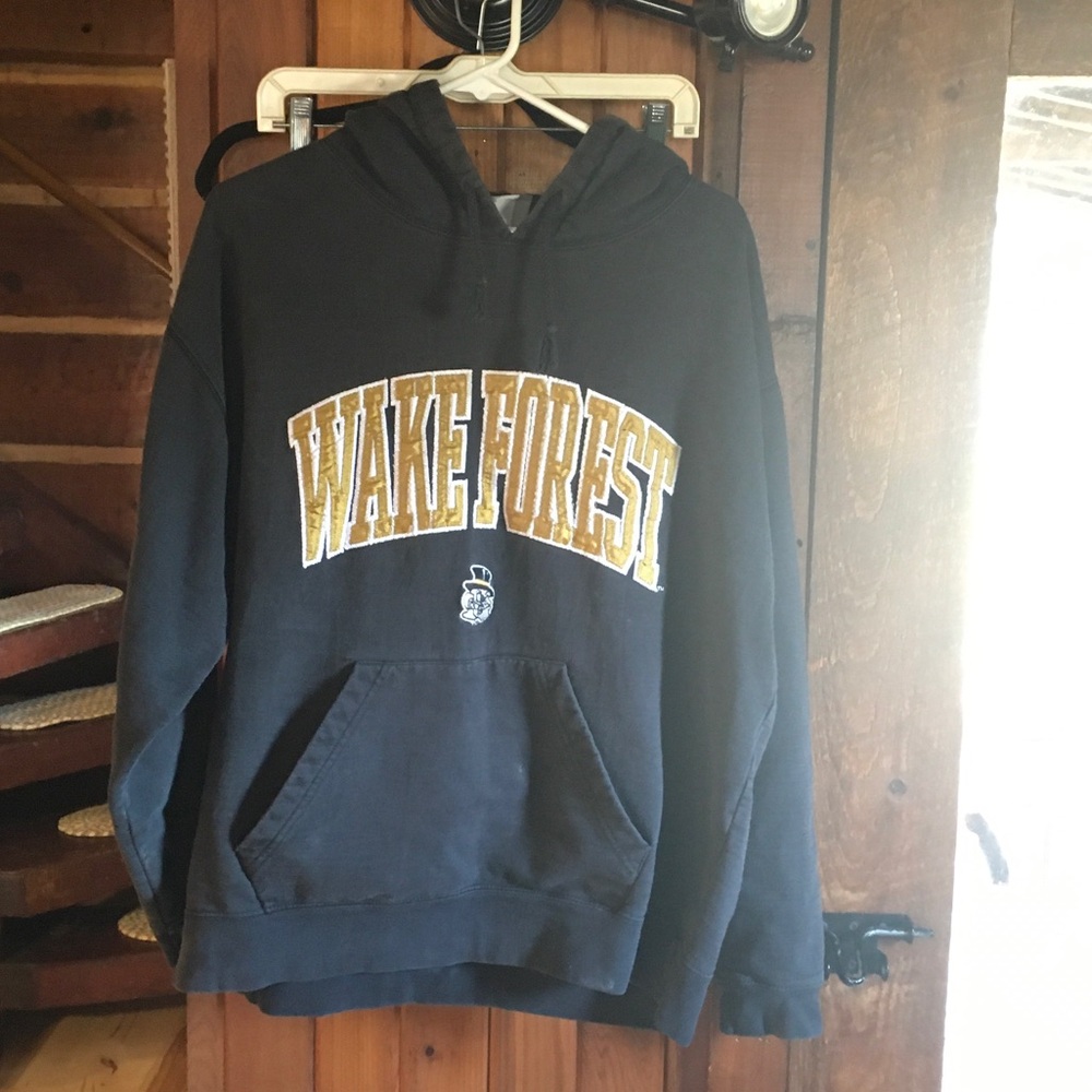 J. America Black and Gold Wake Forest Hoodie